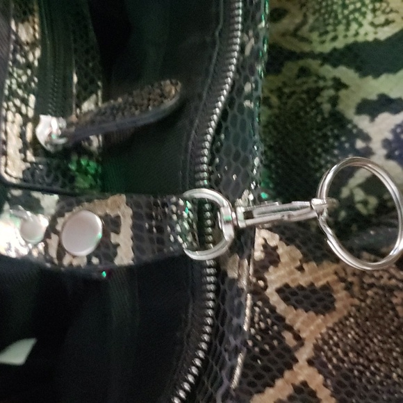 apc Black & Gold Snakeskin Print Bag EUC - Picture 10 of 15